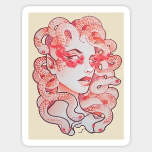 Red Medusa Magnet